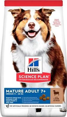 Hill's Science Plan Mature Adult Medium Lamb & Rice - Сухий корм для собак середніх порід старше 7 років, 2,5 кг