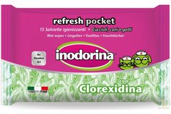 Inodorina Refresh Clorexidina- Серветки дезинфікуючі з хлоргексидином, 15 шт