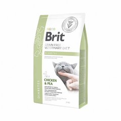 Brit GF Veterinary Diet Cat Diabetes - Беззерновой сухой корм для кошек при диабете с курицей и горохом, 2 кг