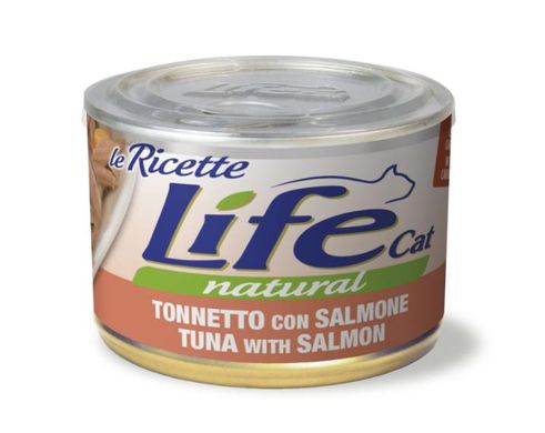 LifeCat консерва для котов тунец с лососем, 150 г