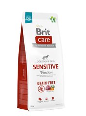 Brit Care Dog Grain-free Sensitive - Сухий беззерновий корм для собак з чутливим травленням з олениною, 12 кг