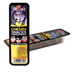 Alpha Spirit DOG Snacks Chicken - Полувлажное лакомство для собак кубики с рыбой, 50 г