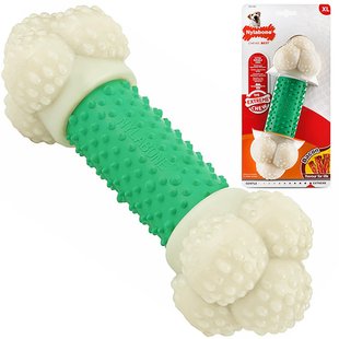 Nylabone Extreme Chew Double Action НІЛАБОН Подвійна ДІЯ жувальна іграшка для собак, смак бек (XL, для собак от 23 кг ( 22,5x7x6 см ))