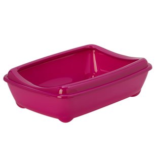 Туалет для кошек Moderna Arist-O-Tray Medium с бортиком, ярко-розовый