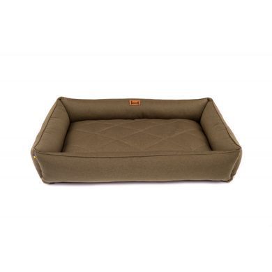 Harley & Cho Sofa Olive - Лежак оливкового цвета с усиленной поверхностью и бортами для собак L