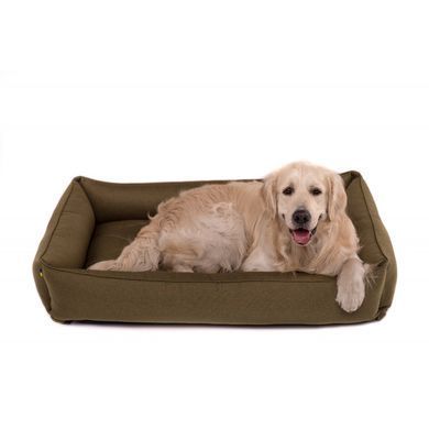 Harley & Cho Sofa Olive - Лежак оливкового цвета с усиленной поверхностью и бортами для собак L