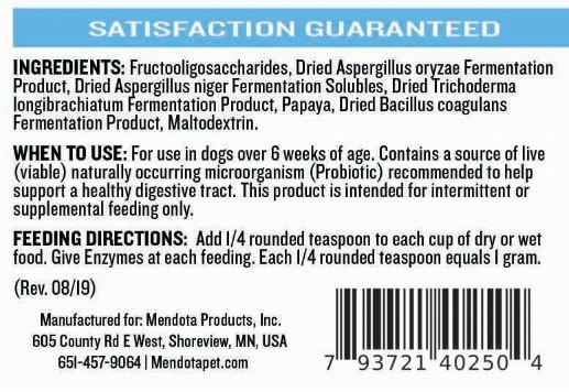 Mendota Pet Digestive Enzymes And Probiotics - Травні ферменти та пробіотики для собак