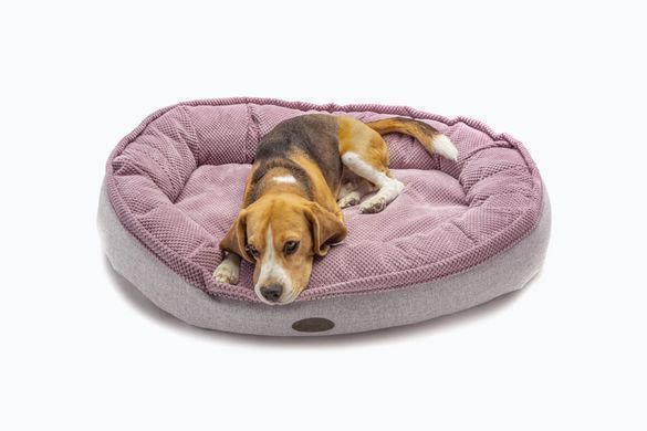 Овальный лежак Harley & Cho Donut Soft Touch Pink для собак розовый, размер M