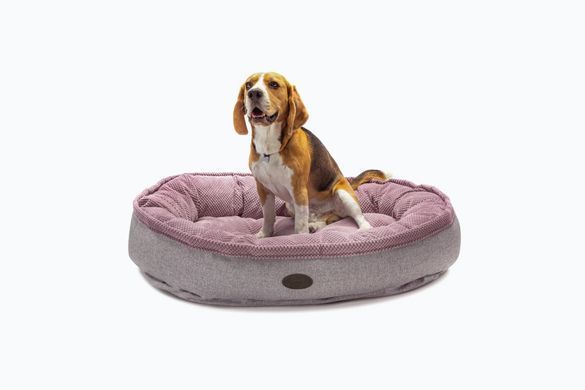 Овальный лежак Harley & Cho Donut Soft Touch Pink для собак розовый, размер M