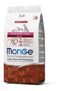 Monge Dog Extra Small Adult Lamb - Корм с ягненком, картофелем и рисом для взрослых собак мелких пород 2,5 кг, срок годности до 12.05.27