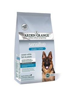 Arden Grange Sensitive Puppy Junior Ocean White Fish and Potato - Арден Гранж сухой корм для щенков и молодых собак с белой рыбой и картофелем, 12 кг