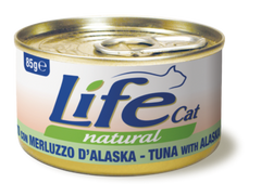 LifeCat консерва для котов тунец и треска с аляски, 85 г