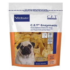 Virbac CET Enzymatic - Жевательные лакомства (большие) для ухода за полостью рта для собак, 1 шт