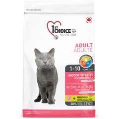 1st Choice Adult Cat Indoor Vitality - Сухой корм для взрослых кошек с курицей, 10 кг