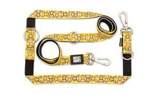 Поводок многофункциональный Max & Molly Multi-Function Leash Monkey Maniac с принтом Обезьянки, L