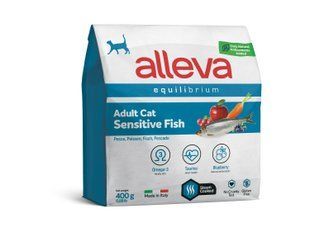 Alleva Equilibrium Sensitive Fish Adult Cat - Сухий корм для дорослих котів із чутливим травленням з рибою 0,4 кг