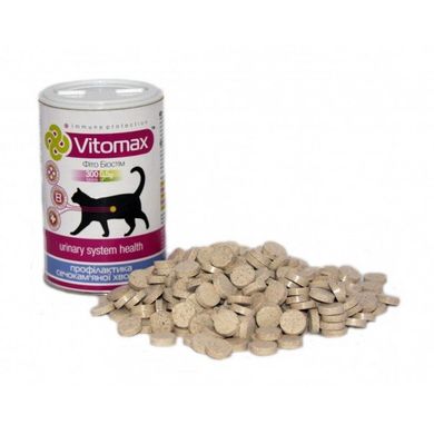 Vitomax (Витомакс) витамины для профилактики мочекаменной болезни у котов, 300 таб