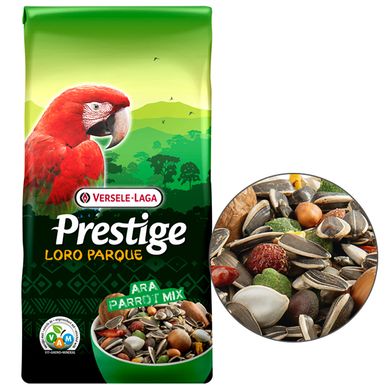 Versele-Laga Prestige Loro Parque Ara Parrot Mix - Повнораціонний корм для великих папуг, 15 кг