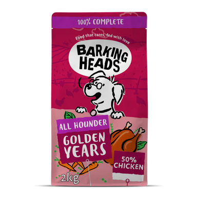 Barking Heads Golden Years Chiken & Brown Rice Mature All Breeds - Сухой корм для пожилых собак с курицей и рисом, 2 кг