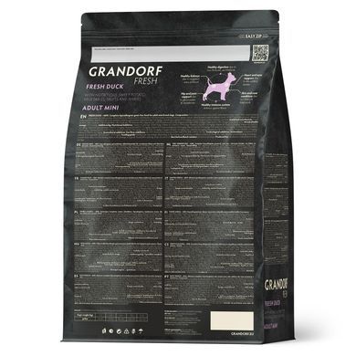 Grandorf FRESH DUCK & SWEET POTATO ADULT DOG MINI - Сухий корм для дорослих собак малих порід з качкою та бататом, 3 кг