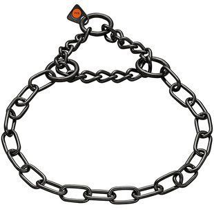 Sprenger Long Link - Ошейник-полуудавка для собак, среднее звено 3 мм, воронованая сталь (3 мм, 45 см)