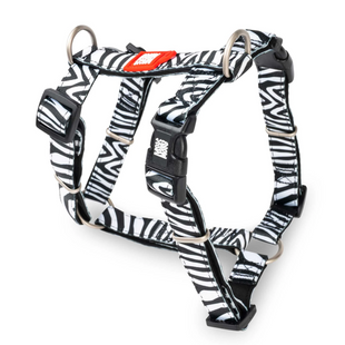 Шлейки для собак Max & Molly H-Harness Zebra с принтом Зебра, L