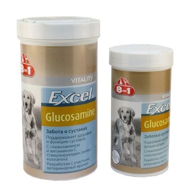 8in1 Excel Glucosamine - Витамины для здоровья суставов собак, 110 табл