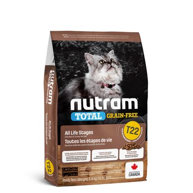 NUTRAM GRAIN-FREE T22 NEW - Сухий беззерновий корм з індичкою і куркою для кішок і кошенят