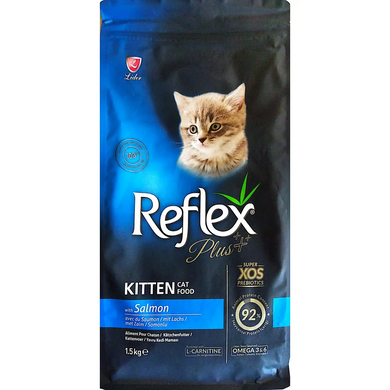 Сухой корм для котят Reflex Plus Kitten SALMON с лососем, 1,5 кг