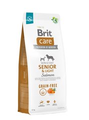 Brit Care Dog Grain-free Senior & Light - Сухой беззерновой корм для стареющих собак с лососем, 12 кг