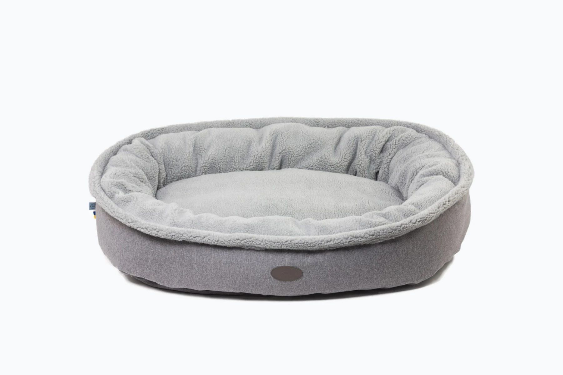 Овальный лежак Harley & Cho Donut Soft Touch Fur Gray для собак