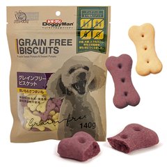 DoggyMan Biscuits Purple Sweet Potato Sweet Potato ДОГГІМЕН БІСКВІТ ФІОЛЕТОВИЙ БАТАТ беззернове печиво, ласощі для собак (0.14кг)