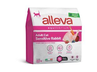 Alleva Equilibrium Sensitive Rabbit Adult Cat - Сухий корм для дорослих котів із чутливим травленням з кроликом 0,4 кг