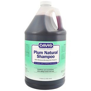 Davis Plum Natural Shampoo - Девіс Шампунь з протеїнами шовку для собак та котів, концентрат, натуральна слива, 3,8 л