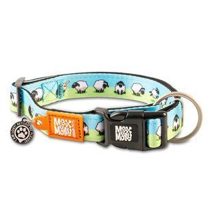 Нашийник для собак Max & Molly Smart ID Collar Black Sheep з принтом Чорна овечка, S