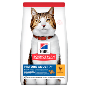 Hill's SP Feline Mature Аdult 7+ Chicken - Сухий корм для зрілих котів, з куркою, 10 кг