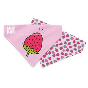 Бандана для собак на ошейник Max & Molly Bandana Strawberry Dream с принтом Клубничная мечта, S