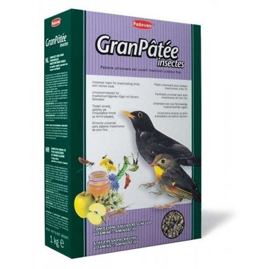 Padovan GRANPATEE INSECTES Основной корм для насекомоядных птиц Инсектес, 1 кг