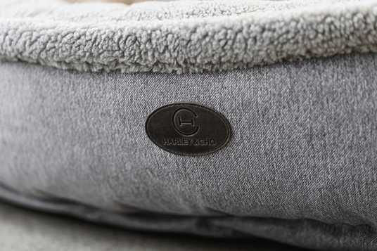 Овальный лежак Harley & Cho Donut Soft Touch Fur Gray для собак
