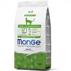Monge Cat Monoprotein Rabbit - Корм для котів з кроликом 1,5 кг