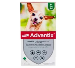 Advantix - Капли на холку от блох и клещей для собак, 1 пипетка