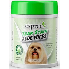 Espree Aloe Tear Stain Wipes - Серветки для собак очищення забруднень під очима