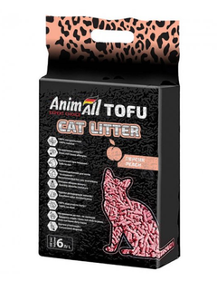 Соєвий наповнювач для котячого туалету AnimAll Tofu Sakura з ароматом персика, 6 л