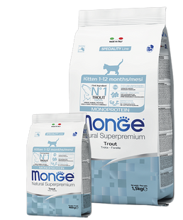 Monge Cat Monoprotein Kitten - Корм з фореллю для кошенят 1,5 кг