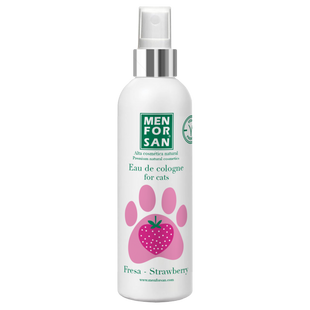 Одеколон для котів Menforsan Eau De Cologne Strawberry з ароматом полуниці, 125 мл