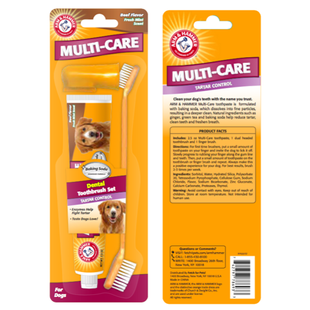 Arm & Hammer Multi-Care dental Toothbrush. Набір для чищення зубів дорослих собак