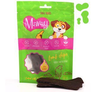 Ласощі для собак Mavsy LAMB chips з ягням, 100 г