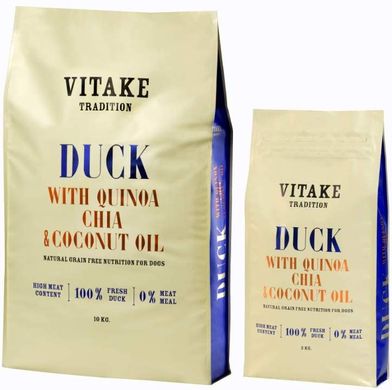 Vitake Tradition Duck (28/18) - Беззерновий корм для собак всіх вікових груп з качкою та кіноа