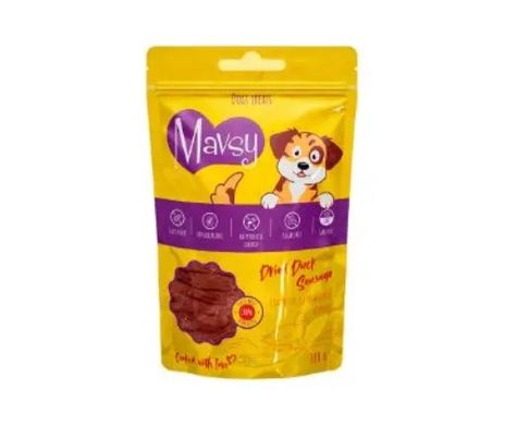 MAVSY Dried Duck Sausage - Мавсі Ласощі для собак сосиски з ароматної качки, 100 г