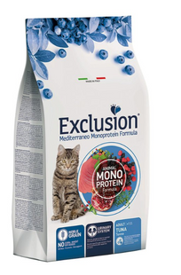 Exclusion Cat Adult Tuna - Монопротеиновый сухой корм с тунцом для взрослых котов всех пород 1,5 кг